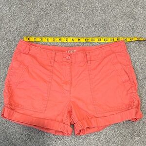 LOFT Women's Vibrant Coral Cargo Shorts size 8